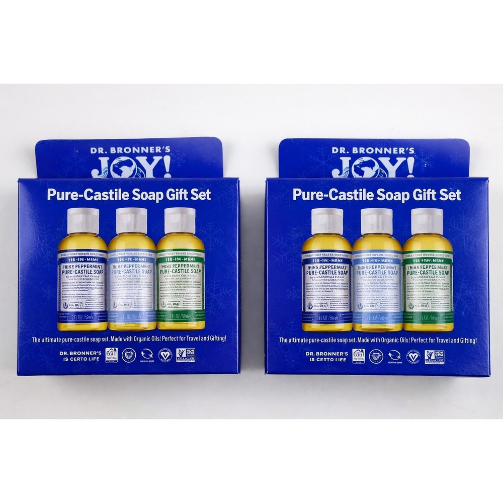 Dr. Bronner's Pure-Castile Soap Gift Set 2-Pack Travel Size 6oz Total